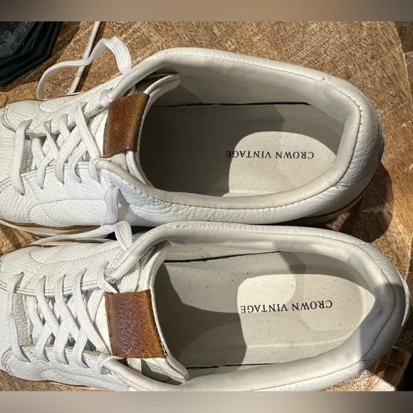 CROWN VINTAGE
Desc: Men's Crown Vintage Dathan Court White Leather Sneakers - Picture 5 of 10